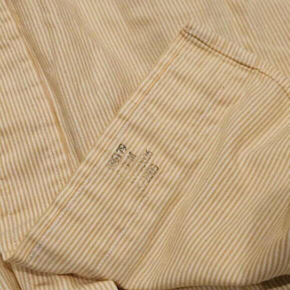 Brooks Brothers Dress Shirt Men Size 17.5 - 4/5 Orange Striped Original Slim Fit - Picture 5 of 9